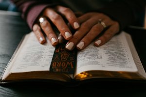 woman reading the Bible. Are you hungry for Love?