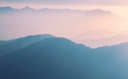 You can find destiny in your detour. Mountains and sky