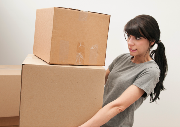 eliminate stress and walk in love this Christmas, woman carrying boxes